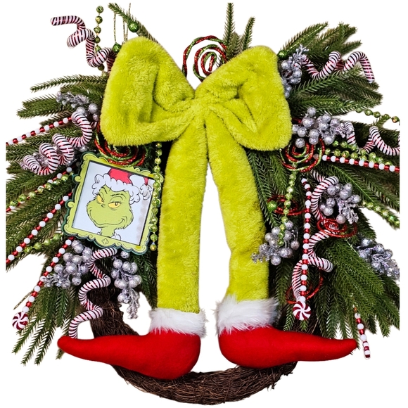 Grinch Christmas wreath - Picture 1 of 9